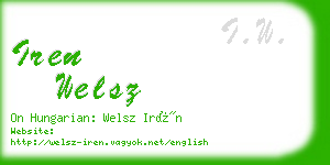 iren welsz business card